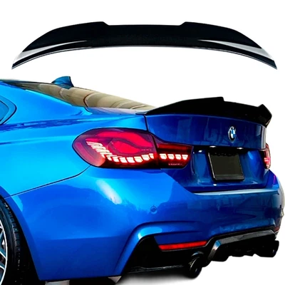 Gloss Black PSM Rear Trunk Spoiler Wing Fit 14-20 BMW F32 425 428 435 440 F82 M4 Foto 1 de 4