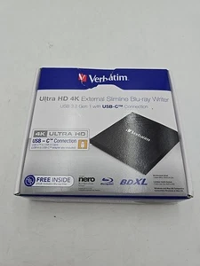 Verbatim Ultra HD 4K Externer Slimline Blu-ray/DVD Brenner UHD 4K Model 43888 - Bild 1 von 5