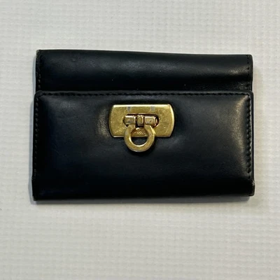 Salvatore Ferragamo Key Holder Wallet Leather Gold Gancini Made in Italy Accesso - Image 1 of 4