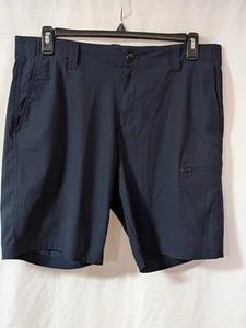 Zeroxposur Travel Cargo Shorts Mens 36x10" Navy Blue Stretch Lightweight EUC - Picture 1 of 8