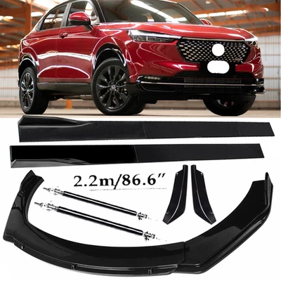 For Honda HR-V 2016-2024 Front Bumper Lip Spoiler Body Kit Rear Lip Glossy Black Foto 1 de 4