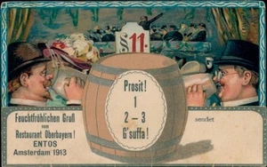 Mechanische Ak Bierfass, 1-2-3 G'suffa, Restaurant Oberbayern,... - 4698503 - Bild 1 von 2