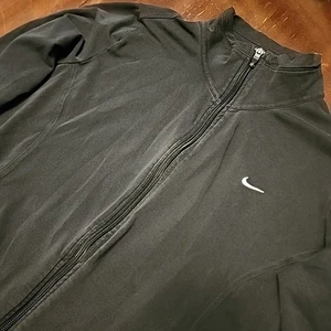 Chaqueta elástica Nike para mujer vintage años 90 XXL negra cremallera completa pista/yoga/correr - Imagen 1 de 8