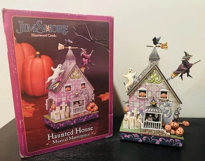 Jim Shore “Tonight Your Fears Take Flight” Haunted House Musical w/Box Rare - Image 1 of 4