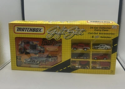 Matchbox Gift Set Case 6 Vehicles Vintage 1993 Cut Out Accessories Sealed Rare - Image 1 of 4