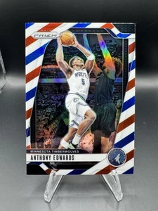 Anthony Edwards 2024-25 Panini Prizm #100 Prizms rojo blanco y azul Minnesota - Imagen 1 de 2
