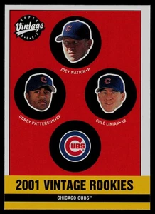 2001 Upper Deck Vintage #359 Corey Patterson / Joey Nation / Cole Liniak Cubs - Picture 1 of 2