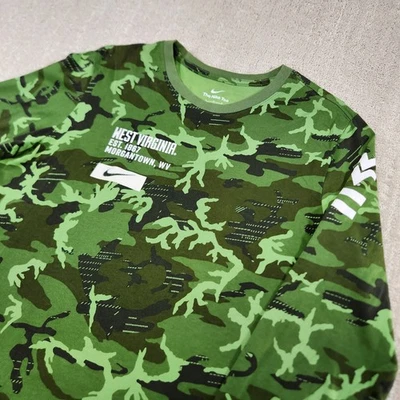 WVU Mountaineers Shirt Men Large Nike Camo Military Appreciation West Virginia  - Image 1 of 4