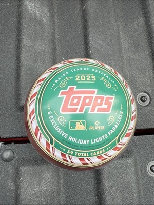 2025 Topps Holiday Baseball Factory Sealed Collector's Tin - IN STOCK SHIP TODAY - Image 1 of 2