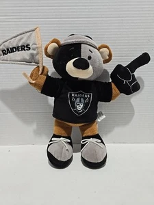Oso de peluche de los Raiders de Las Vegas NFL 13" Forever Collectables fútbol americano - Imagen 1 de 5