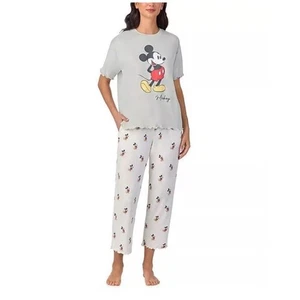 Mickey Mouse Women's Short Sleeve and Pant Pajama Set Size Small - Picture 1 of 5