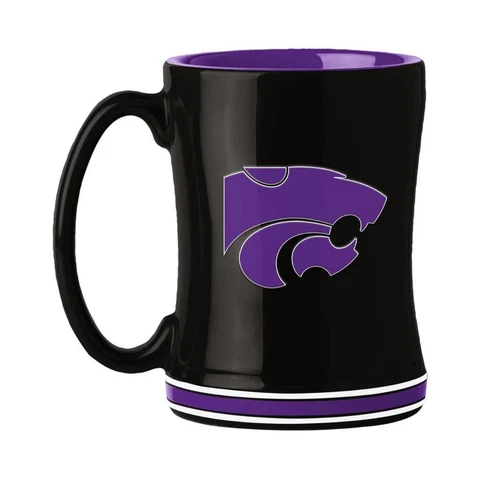 Kansas State Wildcats Coffee Mug - 14oz Sculpted [NEW] NCAA Tea Microwave Cup Cover
