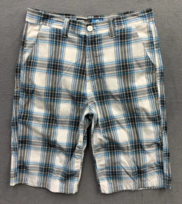 Bermuda Southpole Masculina Tamanho 34X13 Azul Preto Branco Bolsos Xadrez - Imagem 1 de 4