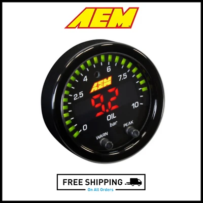 AEM X-Series 0-150psi / 0-10bar Oil Pressure Digital Gauge Kit - Image 1 of 4