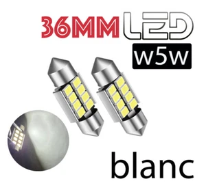 2 Ampoules navette C5W LED C5W 36mm Resistances anti erreur Eclairage Plaque - Imagen 1 de 2