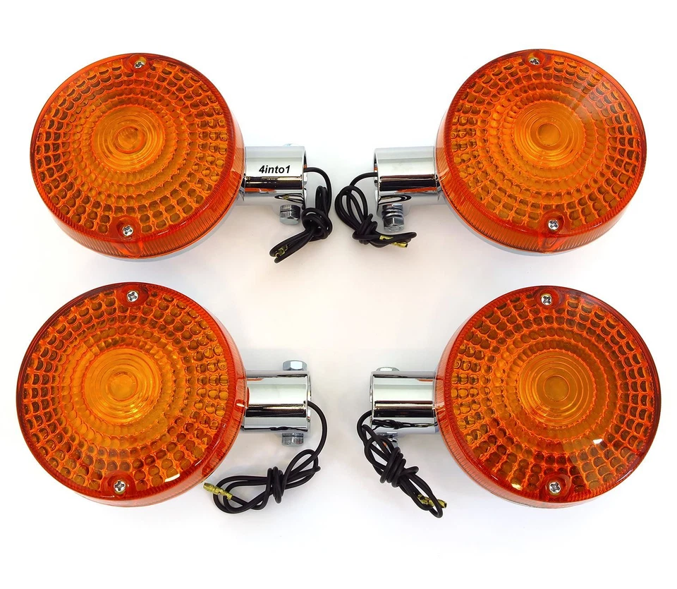 Set of 4 Reproduction Turn Signals - Single Filament - Honda CB400/500/550/650 - Image 1 of 1