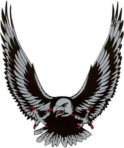 Aufkleber Adler silber 145 x 120 mm Sticker Tattoo Auto - Bild 1 von 1
