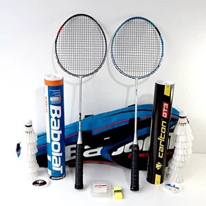 🔥 Carbon Graphit Cinesis Drast 58 Dualt 78 Badmintonschläger Paar Tasche Shuttles - Bild 1 von 20