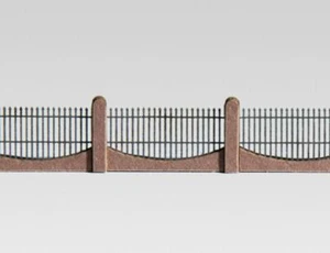 Archistories Z Scale 815191 Mansion Iron Fence with Pillars Kit 10mm $0 SHIP - Picture 1 of 3