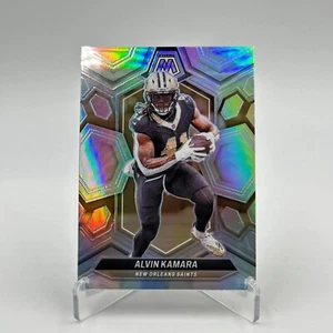 2024 PANINI MOSAIC ALVIN KAMARA SILVER PRIZM FOOTBALL CARD SAINTS NFL donruss - Picture 1 of 2
