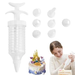 8pcs Cupcake Icing Filling Injector Dessert Cake Decorating Nozzle Set - Picture 1 of 7