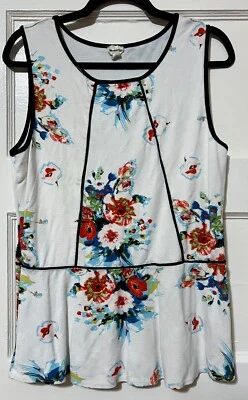 Weston Wear Womens Multicolor Floral Sleeveless Knit Top XL EUC - Image 1 of 2