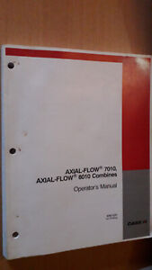 Case IH combine Axial Flow 7010 8010 : operator's manual