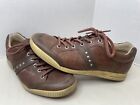 Ecco Hydromax Street Retro Spikeless Golf Shoes Mens 9 US / 42 EU Brown Leather