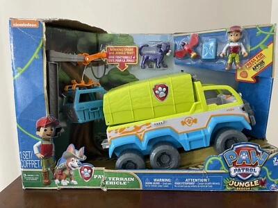Paw Patrol Jungle Rescue Terrain Vehicle w/Ryder Light & Sound NEW~Damaged Box - Image 1 of 4