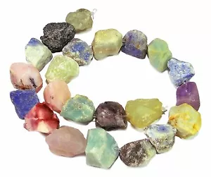 Natur-Nuggets-Mix " Colourful Mix " Approx. 15-20 MM Gemstone Pearl Strand - Picture 1 of 1