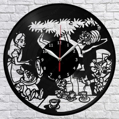 Alice in Wonderland Vinyl Record Wall Clock Art Decor Original Gift  1924 - Image 1 of 4