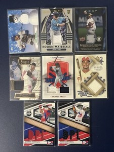 (8) MLB Jersey Patch Card - Josh Lowe RC /299 + Corey Seager + Barry Zito + More