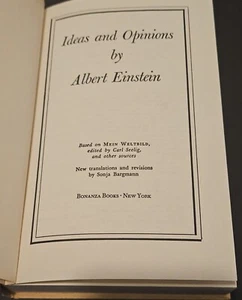 Albert Einstein Ideas And Opinions First Edition Book Mid Century - Bild 1 von 10