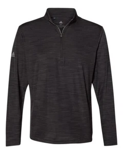 Adidas Mens Lightweight Melange Quarter-Zip Pullover UPF 50+ - New - Picture 1 of 4