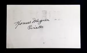 HONUS WAGNER SIGNED JSA CERTIFIED AUTHENTIC 1949 POSTCARD AUTOGRAPH HOF AUTO - Picture 1 of 3