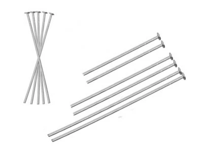 300 Kettelstifte Nadel Nietstifte Silber Kopfstifte 30mm 40mm 50mm MIX - Bild 1 von 3