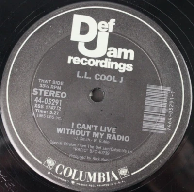 LOT OF 2 LL COOL J I CAN'T LIVE WITHOUT MY RADIO 12" VINYL RECORD *QUICK SHIP* - Image 1 of 3