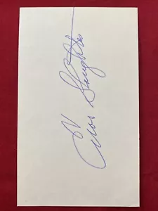 Carta indice Enos Slaughter HOF St. Louis Cardinals autografata 3x5 come nuova - Foto 1 di 4