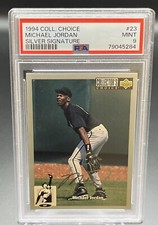 1994 UPPER DECK COLLECTOR'S CHOICE SILVER SIGNATURE MICHAEL JORDAN #23 PSA 9