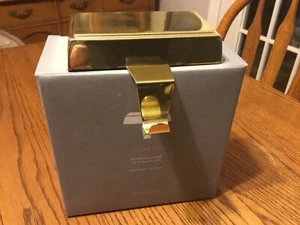 Pottery Barn simple metal stocking Holder hanger BRASS Christmas Holiday NEW - Picture 1 of 1