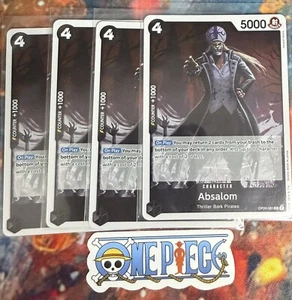 4x One Piece OP06-081 R Absalom - English - Playset - TCG - Foto 1 di 1
