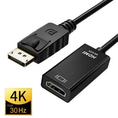 ZISONIX Adaptateur convertisseur Display Port vers HDMI 4K DP Display Port vers HDMI