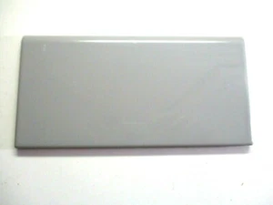 1 Bullnose Wall Tile Turkey 7-7/8" X 4" Gray Gloss Ceramic Cap Porcelain Vintage - Picture 1 of 10