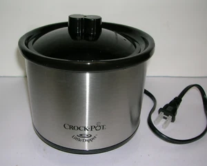 Crock Pot Little Dipper Mini Slow Cooker 16 oz Stainless Steel SCR-05-SC Sunbeam - Picture 1 of 5