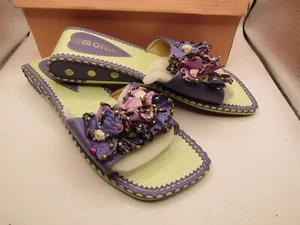 NEW Monika Small wedge slide sandal in Purple. SZ 38 - Picture 1 of 7