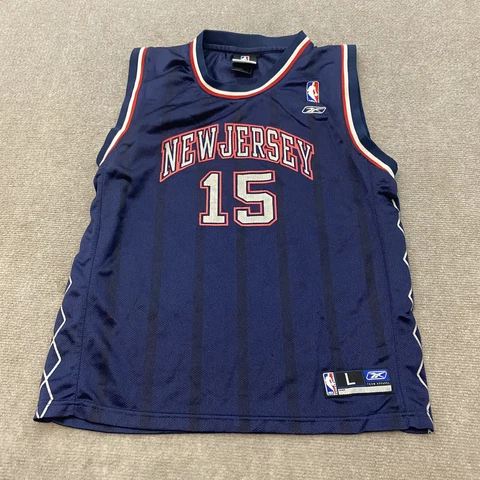 Vintage Vince Carter New Jersey Nets Reebok Youth Size Large Boys NBA Basketball Cover