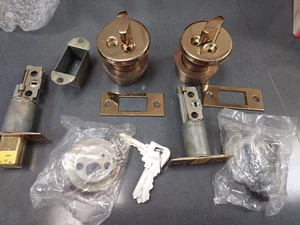 Weiser Locks 4470 26D 2 3/8  Chrome Brass Bore In Double Cylinder Dead Lock-3 - Picture 1 of 16