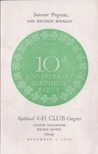 Dec 5,1944 National 4-H Club Congress Grand Ballroom Drake Hotel Chicago Program - Picture 1 of 17