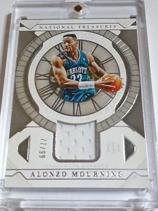 2021 Panini National Treasures Alonzo Mourning #PATCH /99 Game Worn Jersey - Picture 1 of 4