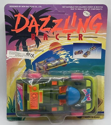 1990 New-Ray Toys Dazzling Racer #02342 Pull Back See Through Porsche Neon - Image 1 of 4
